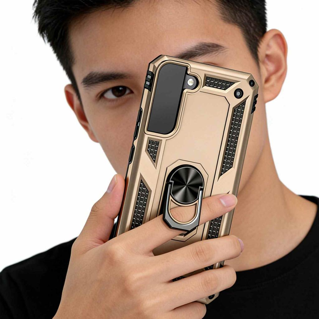 Mobile Phone Case 360 Degrees Rotatable Phone Ring Stand Fit for Samsung Galaxy S26 S23FE S24FE Gold Fit for S26 Ultra