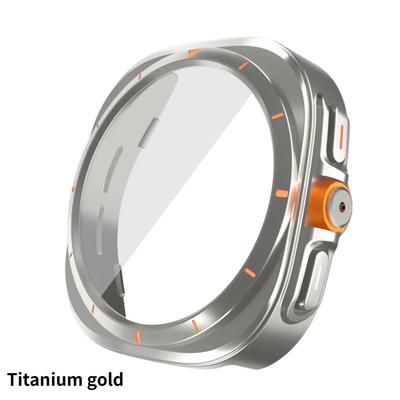 Schimbați la Husă Ultra pentru Samsung Galaxy Watch 7 6 40mm 44mm Upgrade la Protector de ecran din sticlă securizată Galaxy Watch Ultra 47mm