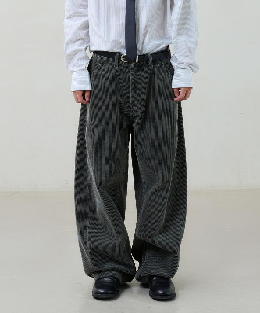 KNOUUN Balanced Corduroy Pants (Charcoal)