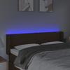Vidaxl Zagłówek Do Łóżka Z Led, Ciemnobrązowy, 147X16X78/88Cm, Tkanina