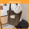 Trendy Plush Cartoon Dog Large Capacity Tote Bag For Commuting Perfect For Daily Outfits