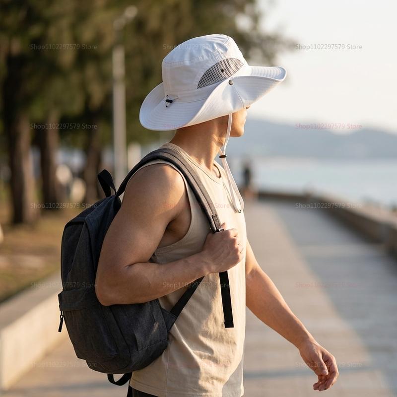 Unisex Quick Drying Fisherman Hat Lightweight Breathable Sun Hat Anti UV for Camping Hiking Outdoor Spring Summer Travel Adventu