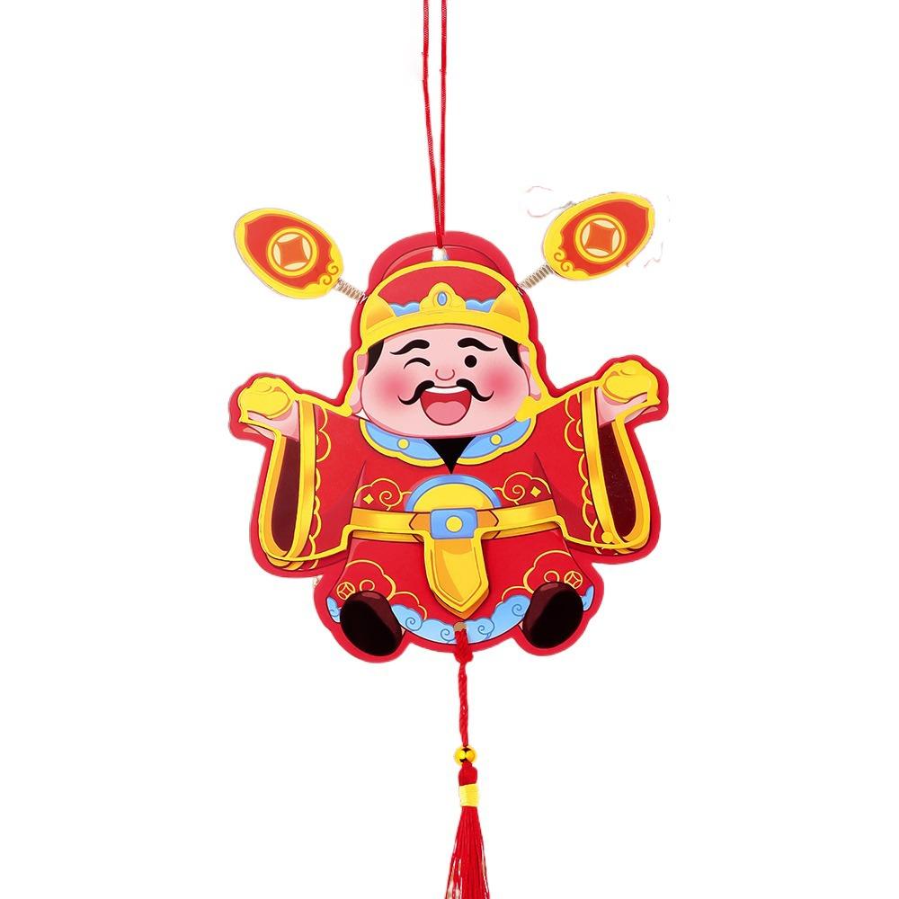 

Cartoon Shaking Head God Pendant 3D Spring Festival Magnet Sticker Door Decor Style 3