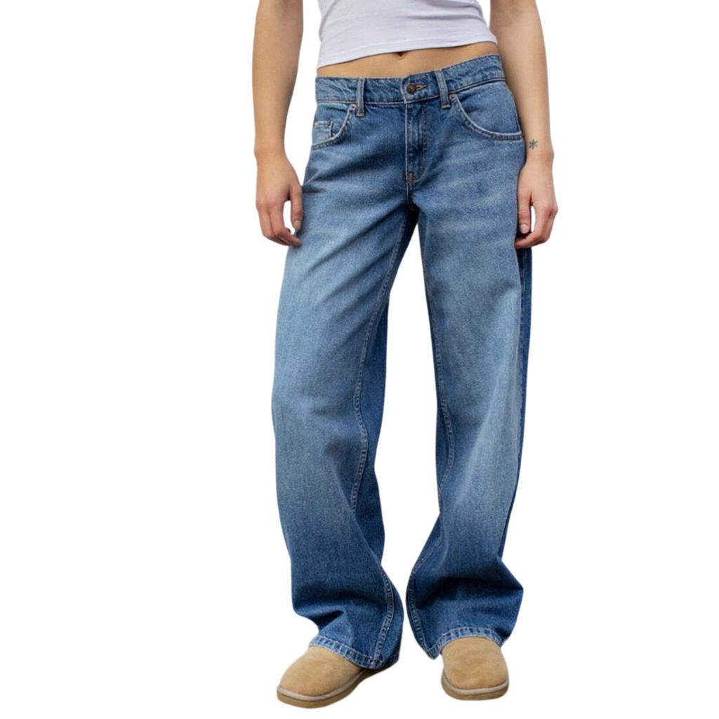 Women's Washed Retro Straight High Waist Wide Leg Loose Drape Versatile Jeans