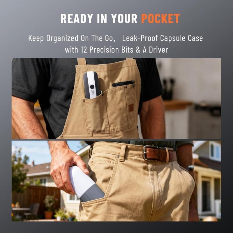 Ergonomic Cordless Screwdriver 3 Adjustable Torques Modes Magnetic Bit Holder For Secure Fastening