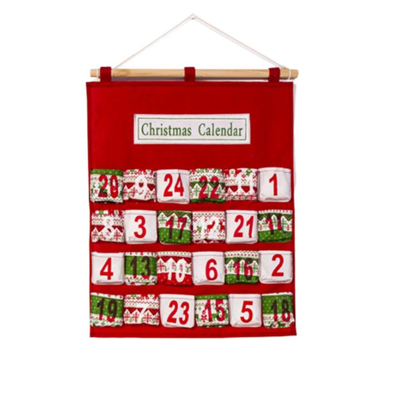 

Рождественские украшения Инновационный печатный многослойный мешок для хранения конфет Календарь обратного отсчета