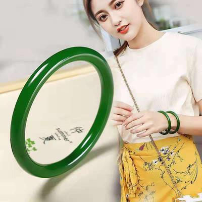 1 Pc Natural Jade Bangle Fashionable Charm Jade Bangle Women's Gift