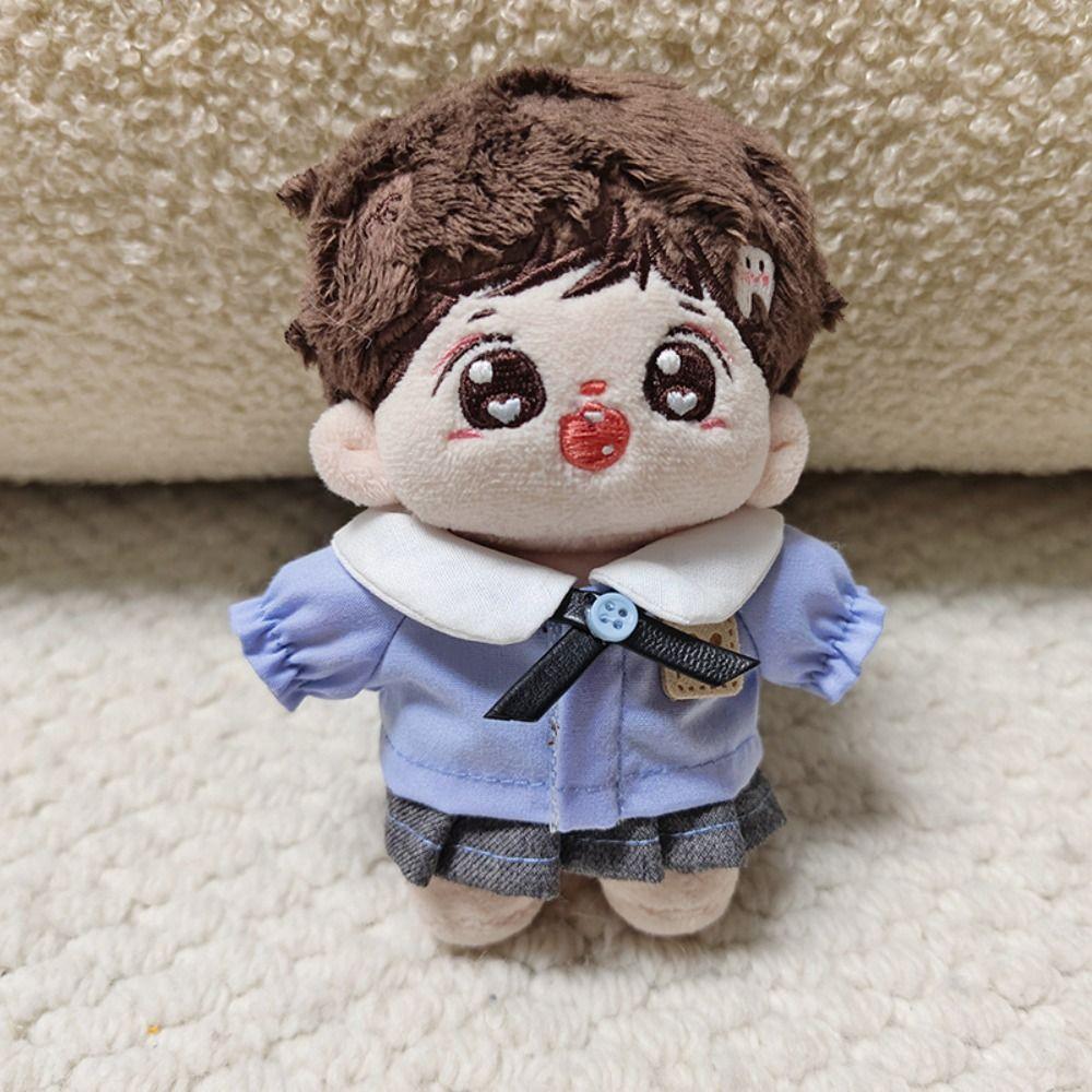 Kindergarten Uniform 10CM Doll Clothes Dress Up Cotton Doll Outfit  Doll Accessories