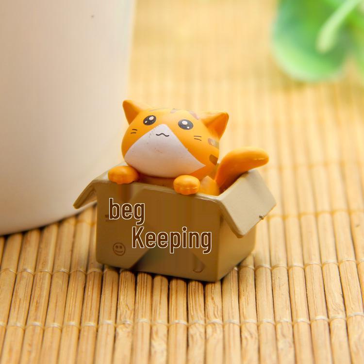 PVC Cartoon Kitten Succulent Garden Ornament - DIY Bonsai Decor Figurine