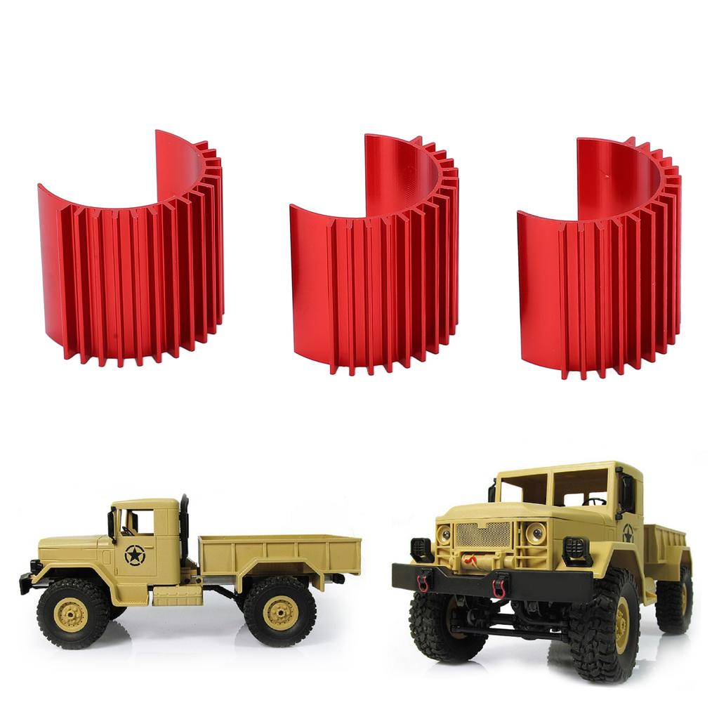 3pcs Aluminum 370 Brushless Brushed Motor Heat Sink Heatsink Cooling Fins for WPL C14 RC Car