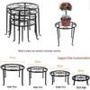 Popular Wrought Iron Flower Pot Stand for Indoor/Outdoor Use - Small Single-Layer Hanging Basket for Balcony or Garden