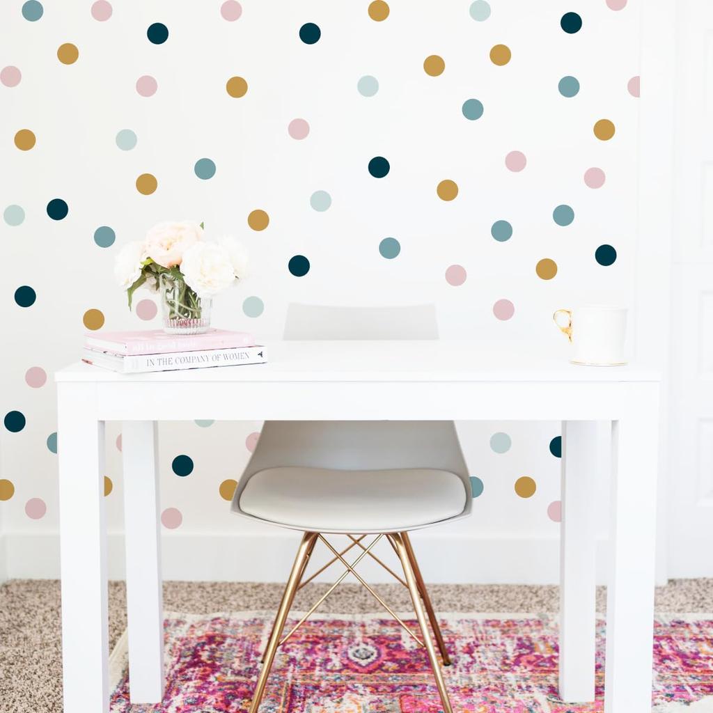 RoomMates Wall Sticker Multicolor Peelable Polka Dots 3.8cm X 3.8cm [Regular Japanese Import Product] RMK4829SCS
