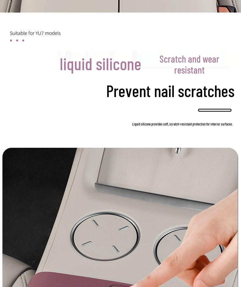 Silicone Protective Pad for YU7 Center Console Armrest Box Button