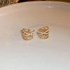 Intertwined Zirconia Ear Cuff: Non-Piercing, Multi-Layered, High-End Fashion Earrings for Women