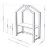 Bureau enfant cabane STOLLY gris et naturel