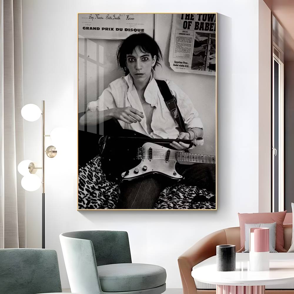 1pc Singer P-Patti Smith Poster Sticker Print Waterproof Wall Art For Living Room Bedroom Home Decor