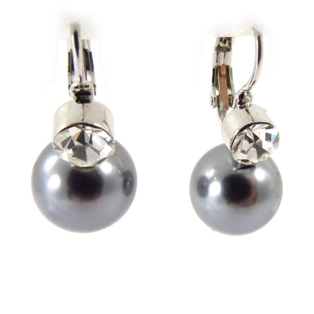 Les Trésors De Lily [J6237] - Gray 'Sissi' Designer Earrings