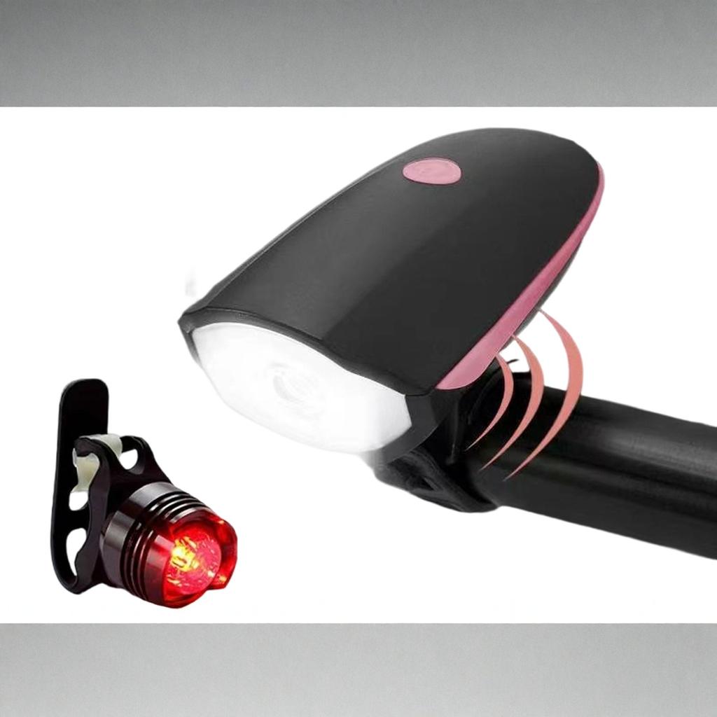 Light Usb Led  With Horn Mountain Bike Dark Night Outdoor Riding Headlight  Accessories