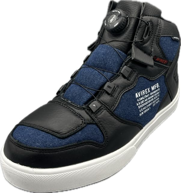 

Avirex DICTATOR Denim Biker Boots with Dial Size AV2279 Lock, Waterproof, 24.0 cm,