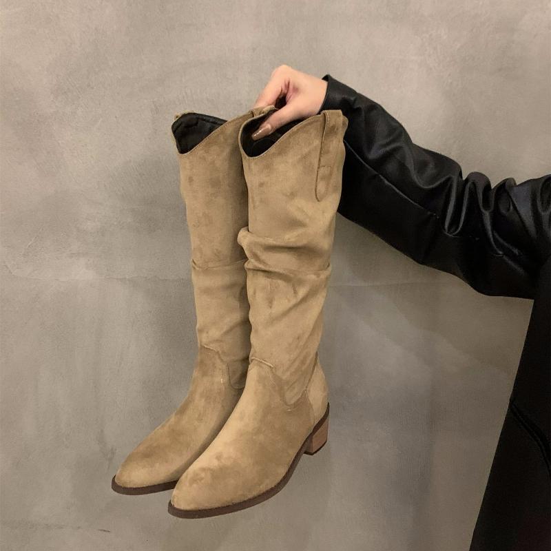 

Женские модные универсальные легкие удобные теплые ботинки в ковбойском стиле вестерн на толстой подошве, удобные, нескользящие, спортивные, повседневные 35