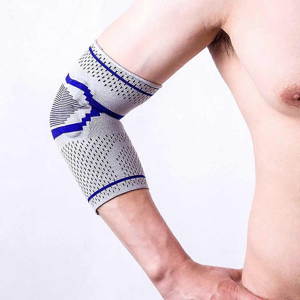 Ellbogenbandage, Kompressionsbandage bei Sehnenentzündung, Tennisellenbogenbandage für Damen und Herren, Behandlung von Golferellenbogen (blau M)