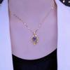 Years Love Necklace Women'S Light Luxury Simple Purple Zircon Heart Pendant Clavicle Chain