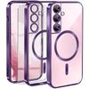 Case for Samsung Galaxy S22, Electro MagSafe, Purple + Glass Screen Protector