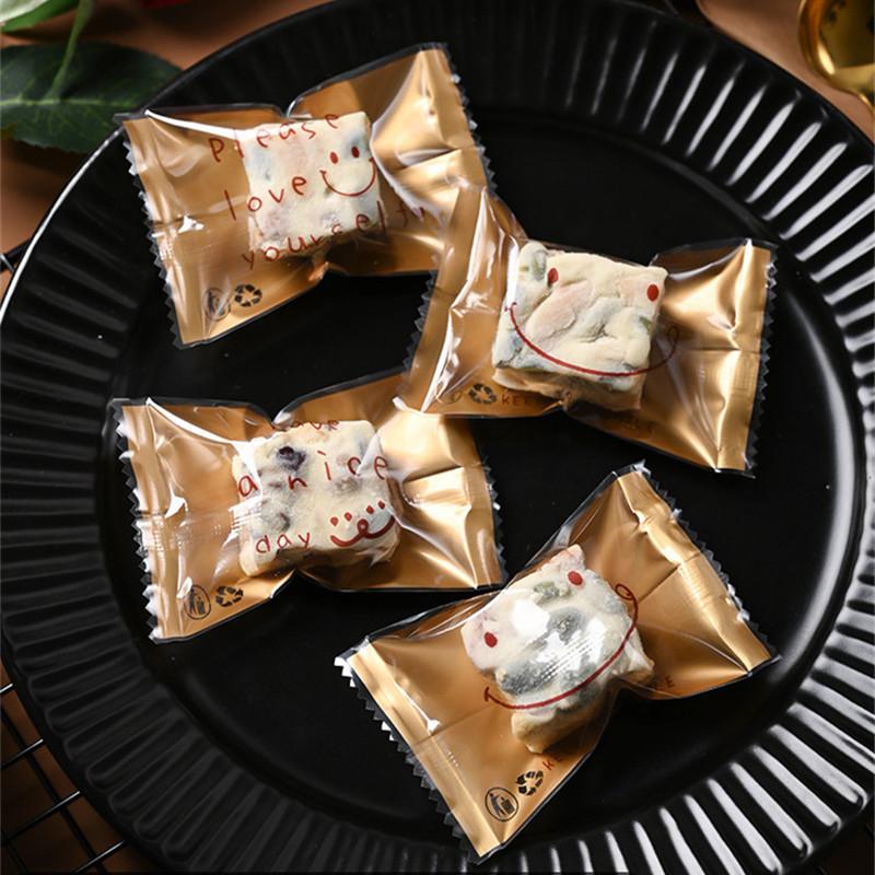 100 st Engångssockerpåsar för Kaffe Bakning DIY Manuell Kola Godis Choklad Maskin Förseglad Förpackning