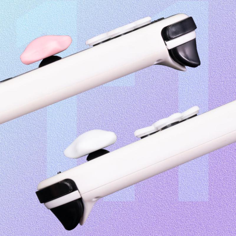 1 Set Anti-Slip Thumb Stick Caps + D-Pad Cover For Ns2 Accessories Cute Heart Shape Silicone Button Covers For Switch 2 Joycons