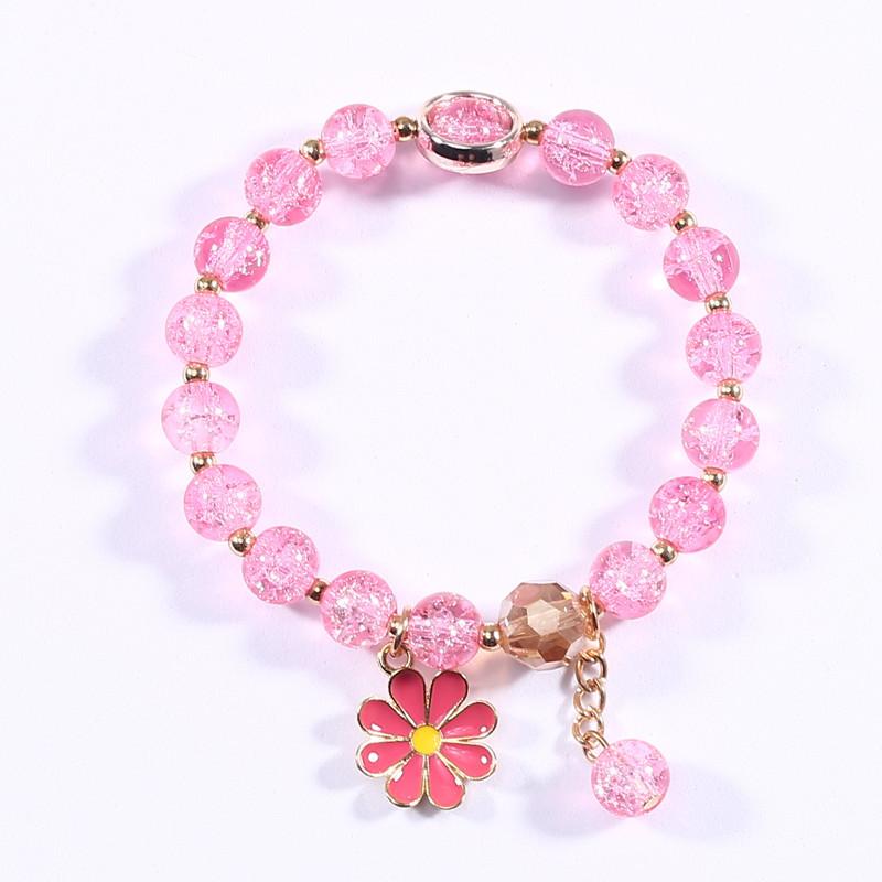 New Little Daisy Bracelet Female Student Mori Single Circle Strawberry Crystal Bracelet Girl Heart Simple Sweet Flower Bracelet