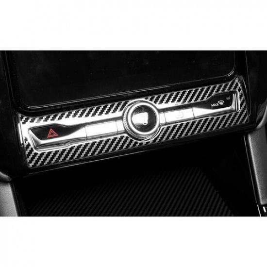 Volume Switch Button Panel Cover Trim Carbon Fiber - For Ford Explorer