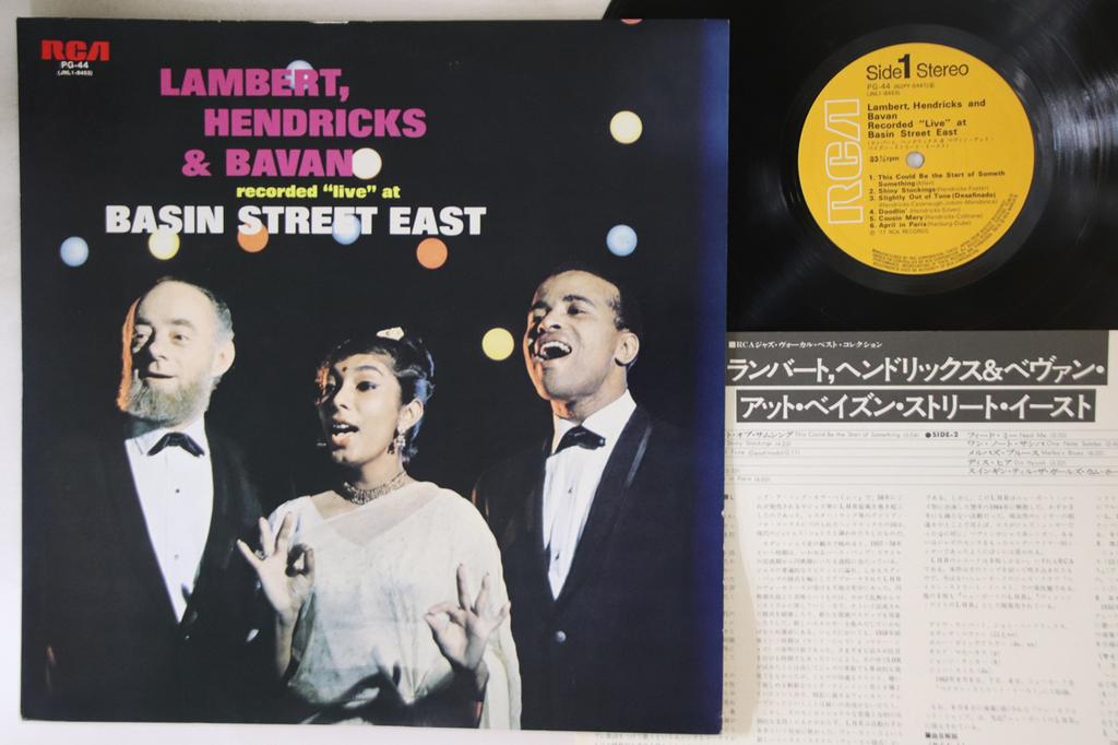 LP Record LAMBERT HENDRICKS  BAVAN   Recorded Live At Basin Street East PG44 RCA 1977 Japan Jazz Used