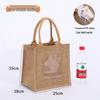Sac fourre-tout en toile de jute: Sac de courses en jute peint à la main DIY, Lin polyvalent graffiti