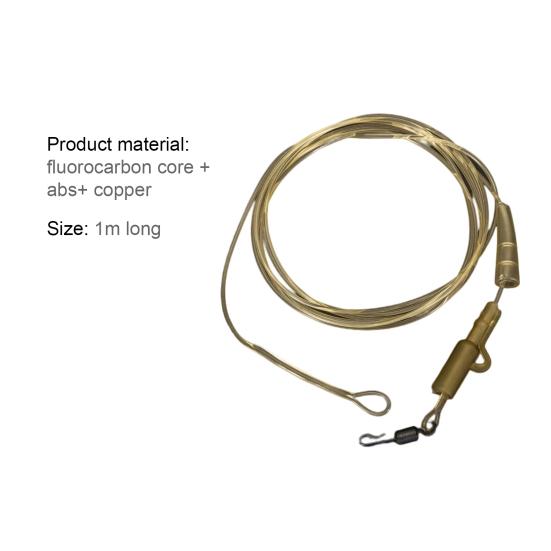 1m 45LB Karpfischen Vorfach Abriebfest Hohe Zugfestigkeit Tragbar Robust Leicht Hauptschnurschutz Transparent Stark Fluorocarbon