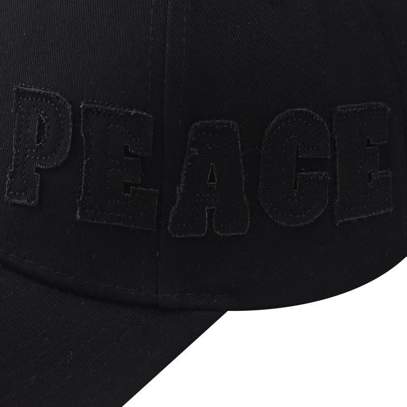 New Cotton Three-dimensional Patch Embroidered PEACE Embroidered Baseball Cap Plus Hard Oxford Lining Hat Unchanged