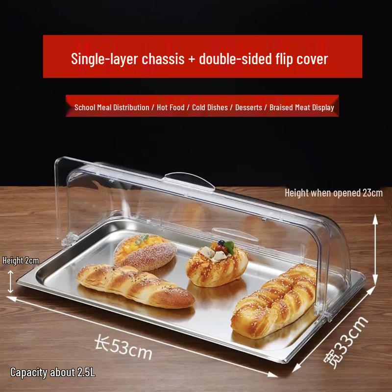 Stainless Steel Food Container with Transparent Lid