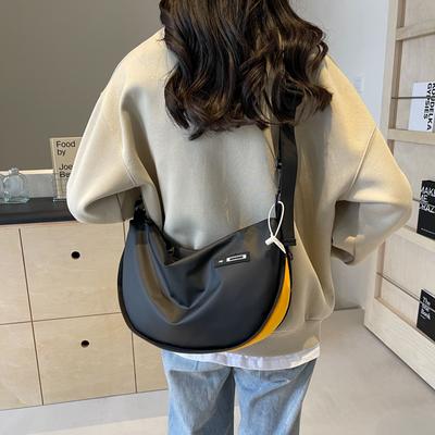 Casual Large Capacity Nylon Women’s Crossbody Bag Teenager Fashion Color Blocking Messenger Bags Student Shoulder Bag For Travel