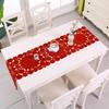 Christmas Embroidered Table Runner Vintage Hollow Winter Holiday Table Flag Xmas Party Decorations