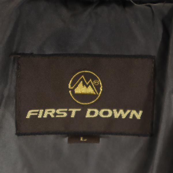 FIRSTDOWN Long Sleeve Down Jacket L Brown Men's Used