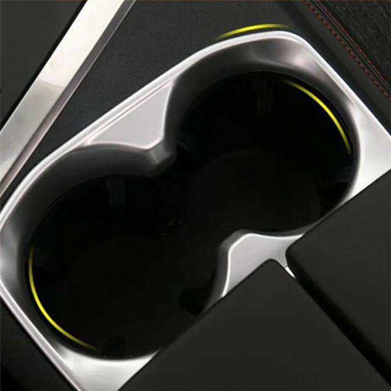 Car Center Console Cup Holder Trim Water Cup Holder Trim Sticker Forpeugeot 4008 5008 3008 GT 2017+
