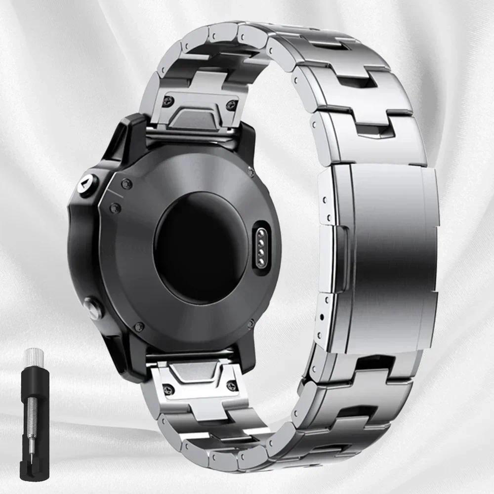 Rychloupínací náramek z titanové slitiny pro Garmin 22mm 26mm Fenix 7X 6X 7 6 Descent MK1 MK2 Epix Gen 2 Řemínek Náramkové doplňky