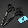 6.0 Inch Black Ring, Handle Hair Scissors, Hair Scissors, Flat Scissors, Tooth Scissors, Thin Scissors, Special for Hair Salons 07-2