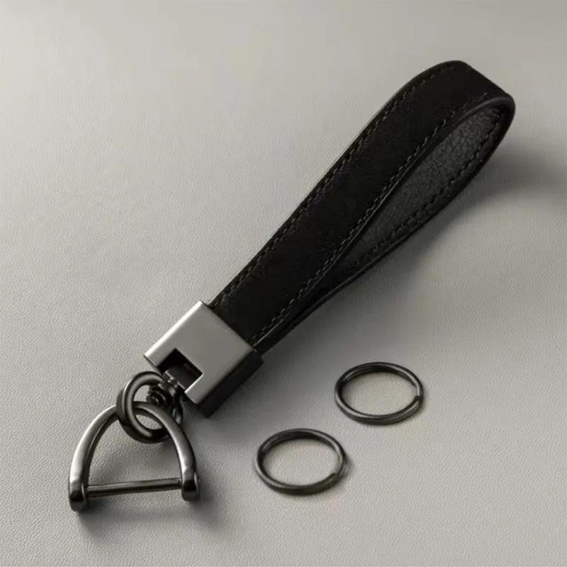 Frosting Leather Keychain Wrist Straps Hand Lanyard Simple Lovers Keychain Car Key Chain Keyring Belt Hanging Rope Pendant