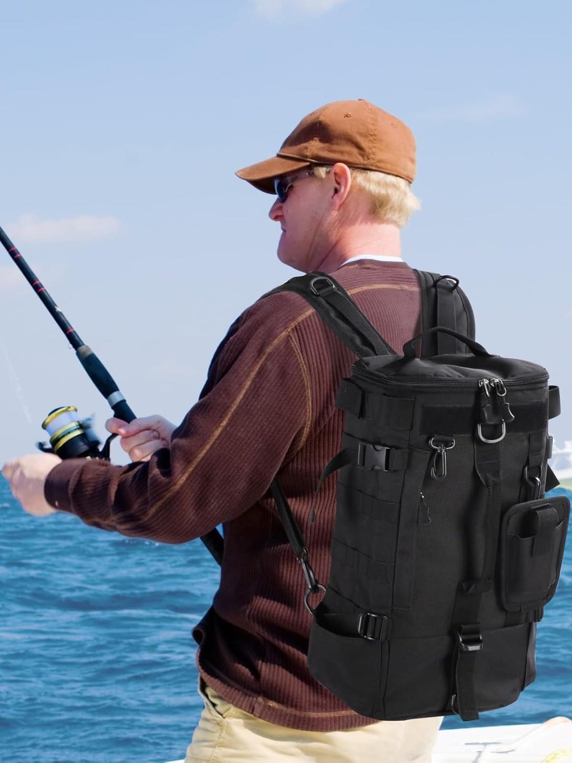Multifunctional Large Capacity Crossbody Fishing Backpack DF117 22*43*18 CM