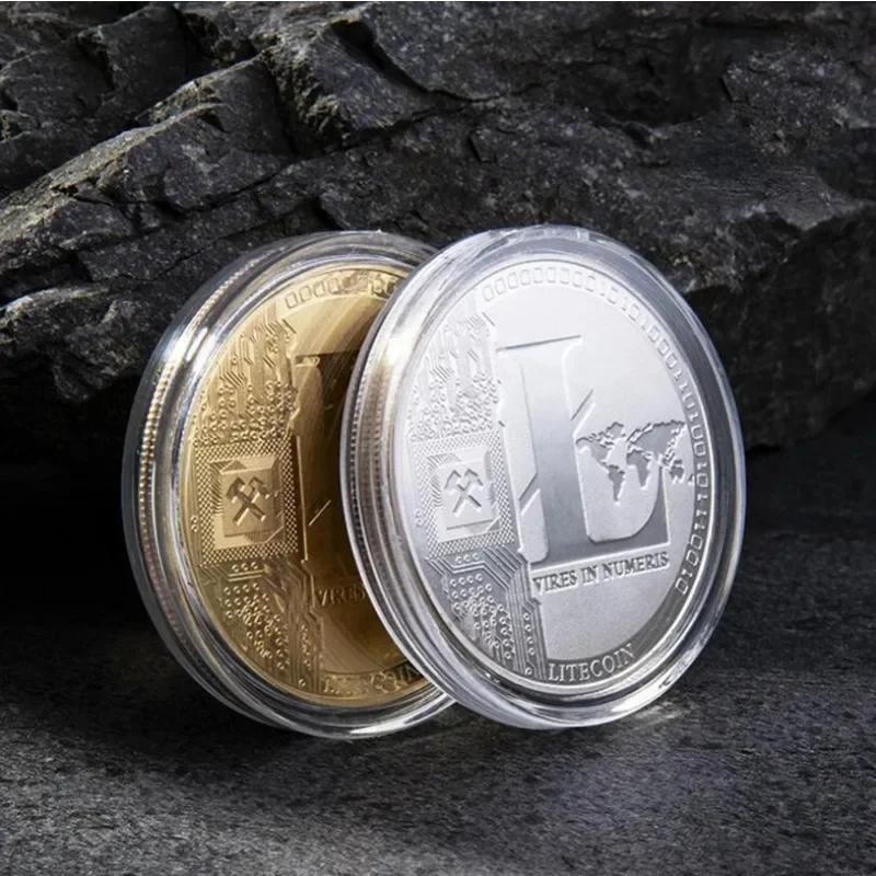 Litecoin Coin Commemorative Coin Collection Virtual Lucky Coin Souvenirs Home Decoration Crafts Desktop Ornaments Great Gift