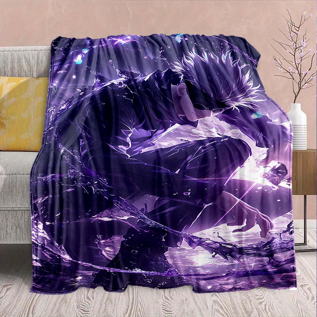 Jujutsu Kaisen Flannel Design Blanket Soft Warm Throw Lightweight Cozy Sofa Bed Decor -QJY