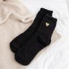 Autumn and winter coral fleece socks women's thickened floor socks love embroidery sleep socks warm home sleeping confinement