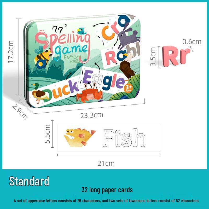 Wooden Alphabet Recognition Puzzle: Early Education Spelling Game for Kids
