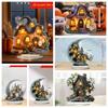 Halloween Lunar New Moon Brand Snowhouse Pumpkin Flat Art Piece for Living Room, Bedroom, Tabletop Home Decoration Item