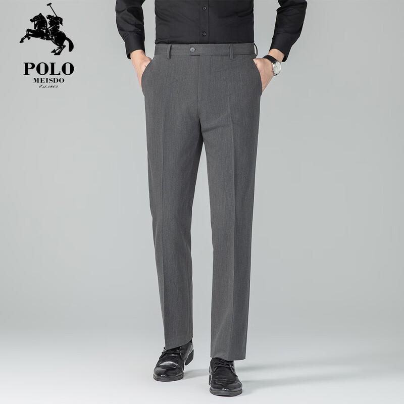 POLOMEISDO Men s Straight-Leg Business Casual Trousers 34